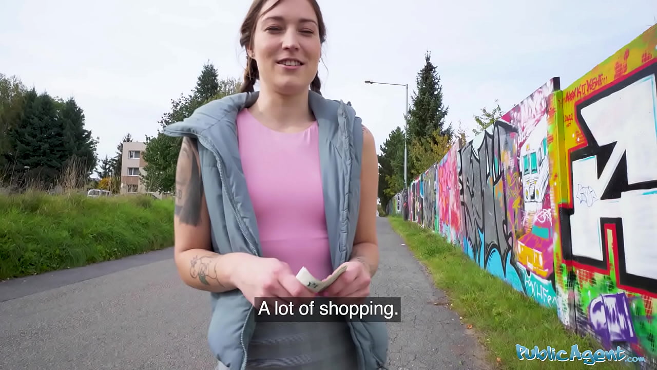 Public Agent Brunette Mina K Gives Outdoor BJ and then has sex in a hotel room