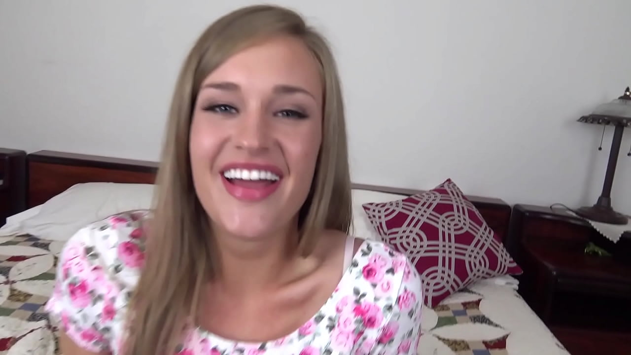 APRIL BROOKES Cute 19 YO Blonde All Natural Girl Next Door POV Blowjob and Gets Huge Messy Facial