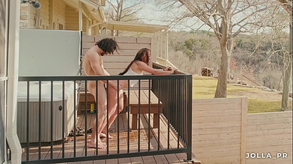 My sexy husband knows how to get me going in the hot tub