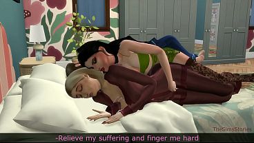 Stepmom cheating next to her husband with horny stepdaughter