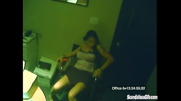 Spy cam catches girl rubbing her pussy  