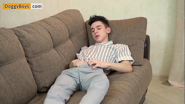 18-year-old Student Plays with His Big Dick  