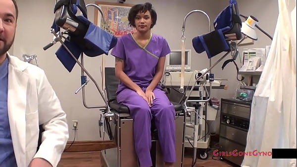 Ebony Jackie Banes Undergoes Annual Physical At Nurse Lilith Roses Gloves Hands Recorded With Spy Cams EXCLUSIVELY At GirlsGoneGyno