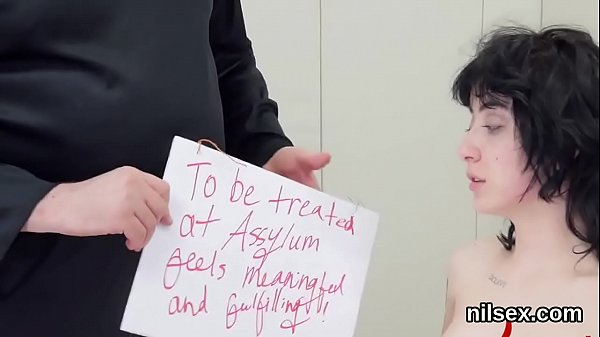 Peculiar nympho was taken in anal assylum for awkward treatment