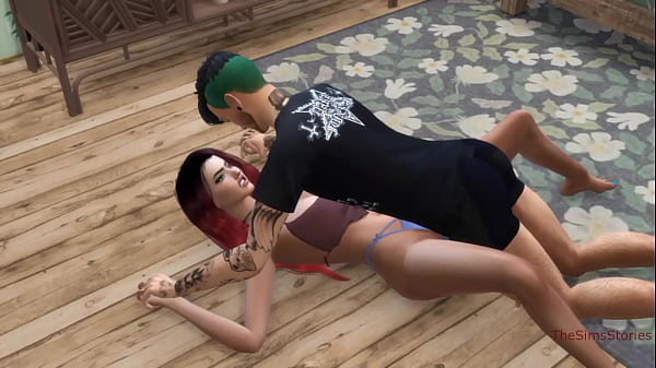 Stepbro get horny while peeping his stepsis masturbate. He bang her right away, dominating rough  sex