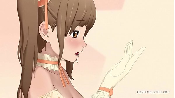 Brunette hentai teen fingering her tight pussy to cumming orgasm  