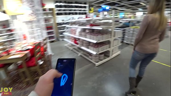Remote controlled vibrator while shopping