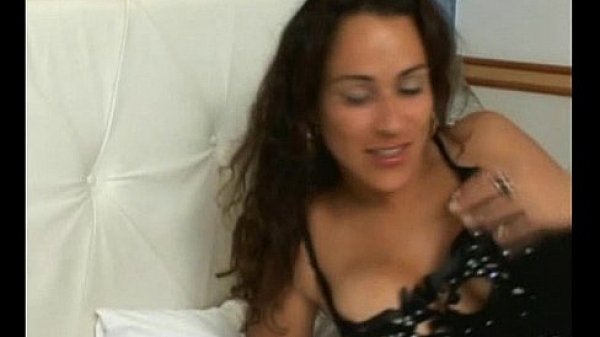 Foxy latina shemale babe strips down and jerks off