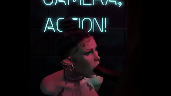 interracial slut suck BBC in WC