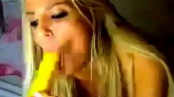 Hot Blonde Girl Plays With Her Holes