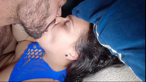Homemade sex with my wife on the couch, big pussy close up, cum in mouth
