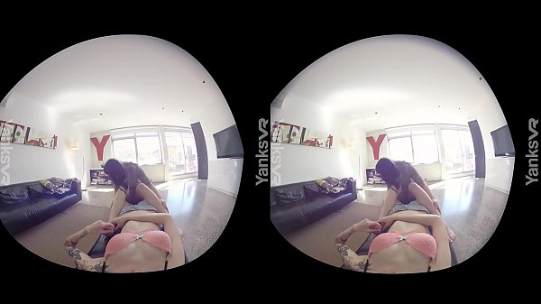 Excited amateur lesbian cuties from Yanks Marina and Charlotte in 3D virtual reality are truly what heaven must look like