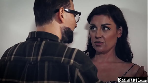 Busty milf finds out her super is her stalker.To keep him calm shell do what he wants.He kisses her and she sucks in a 69er before shes pussy fucked  