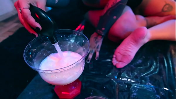 Lesbian Milk Enema & Anal Squirt  