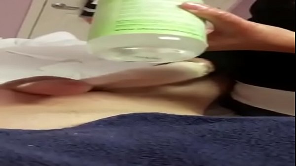 Amateur - Beautician Provides extra after Waxing Cock