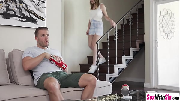 Petite stepsis Alex Kane swallowed stepbrothers cock and enjoyed rough pussy fucking by him 