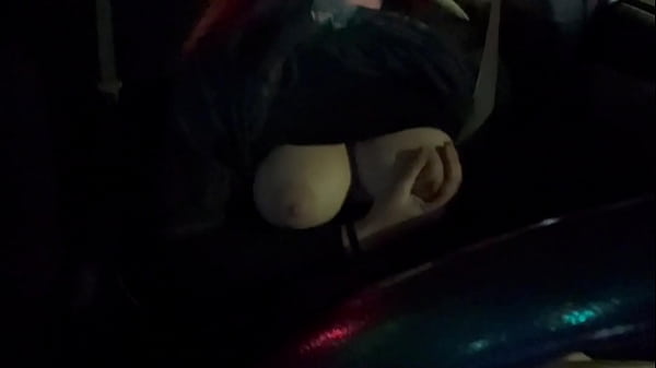 European Stepmom Artemisia Love Hot Car ride Showing her horny big boobs for you 