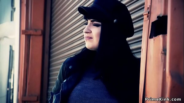 Big tits dark haired alt slut anal fucks in bdsm threesome