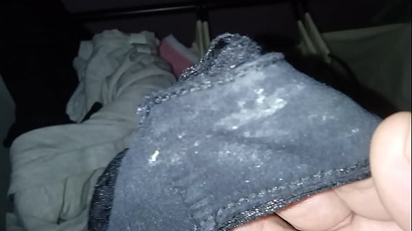 Sniffing panties wet pussy