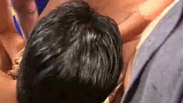 Experienced buxom gangbang bitch