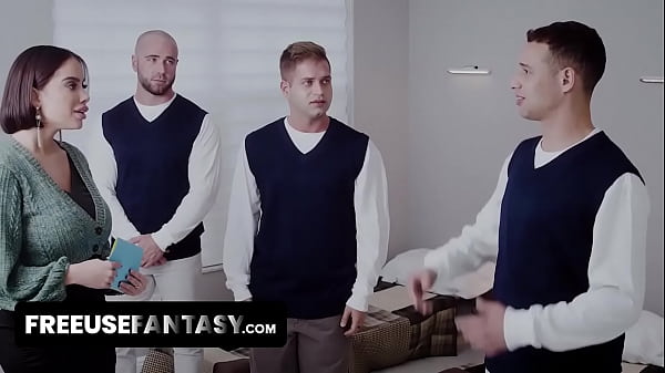 FreeUseFantasy - Huge Boobed Milf Helps Three Lonely Boys To Feel The Magic Of Christmas  