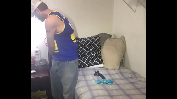 Hidden camera caught jerking off smelling panties and dildo