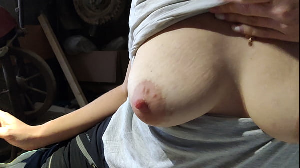 Risky petting at my friend's garage