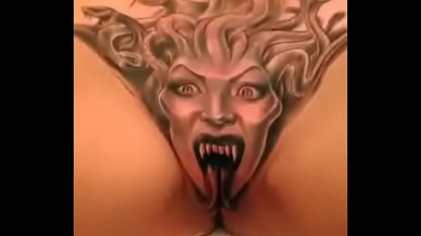 Fantastic medusa tattoo on pussy