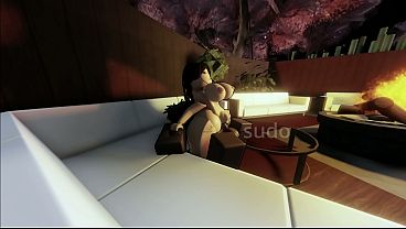 Slut Fucks in Japanese Spa- Roblox Sex  
