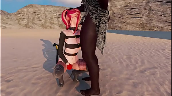 White girl gets ravaged by BBC at beach  