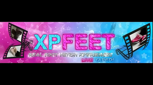 Girl makes guy to sniff her stinky nylon feet