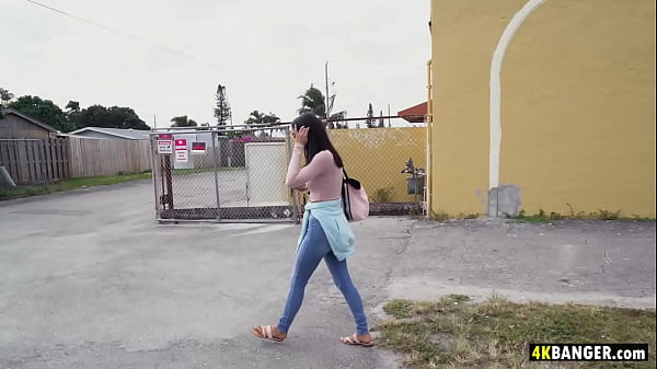 Young babe getting her pussy fucked in a van