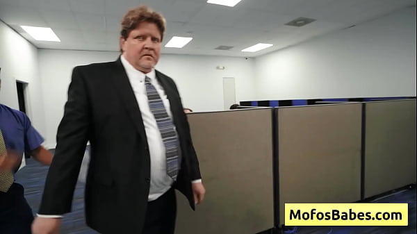 See this big tit office slut reval her nice natural big juggs and rub. her pussy in the office place