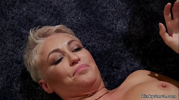 Mistress whips two lesbian butts and makes them strap on fuck