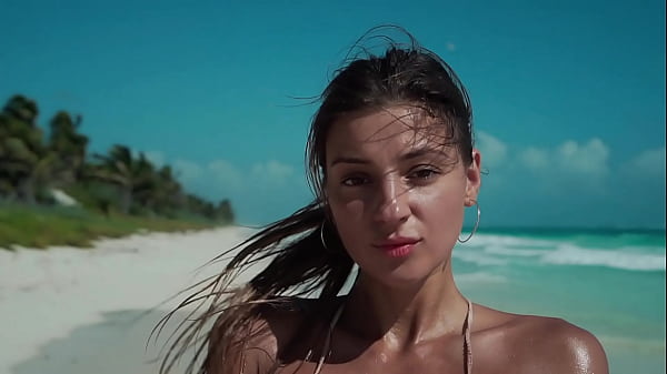 oily and horny on the hot beach  