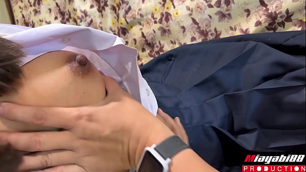 Bareback Fuck 18  chubby Thai Asian school uniform, tight pussy and big boobs in loud pleasure.