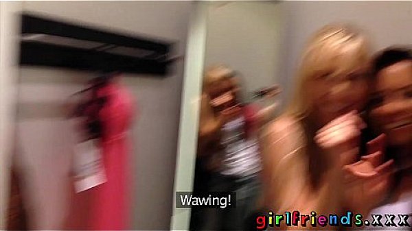 Girlfriends iphone video in changing room before hot lesbian sex