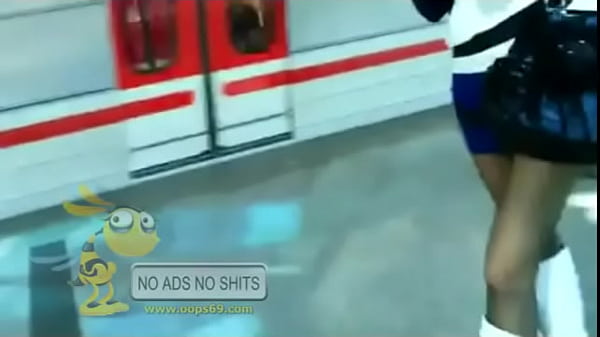 Man touch woman under dress in train