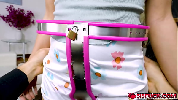 A pink chastity belt for Chloe