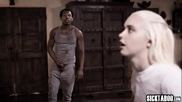 sexy blonde blind young girl banged by a black guy