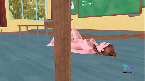 An animated 3d cartoon porn video - beautiful teen girl giving sexy poses  