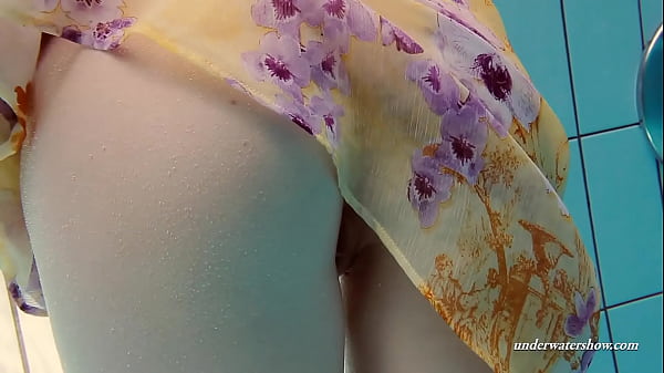 Nudist teen enjoy nude swimming and being horny  