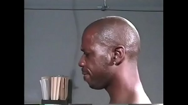 Shaved head dude moans while penetrates his in his friend's ass