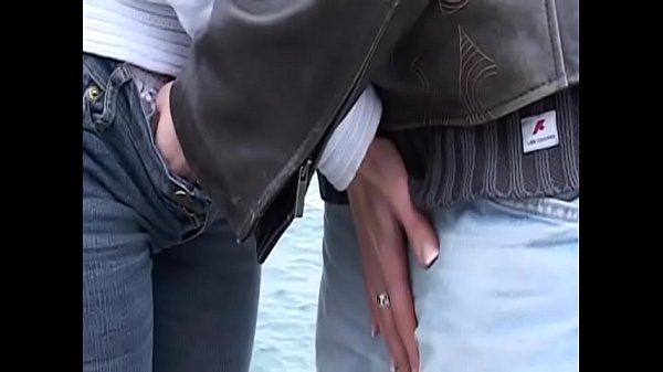 Blonde flight hostess Katia De Val harshed a marshmallow her handsome team mate playing a litle with his cock on the street