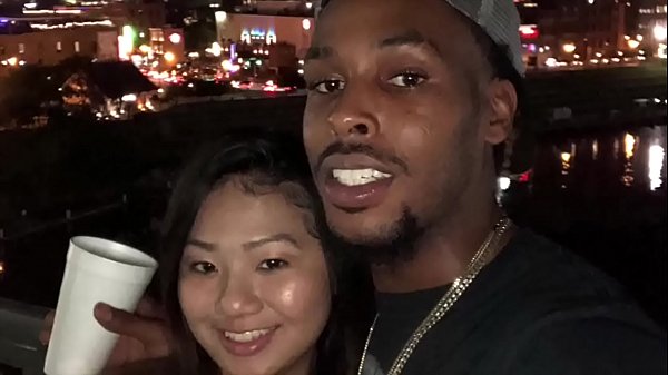 Black n. laying the wood down on an Asian bitch  
