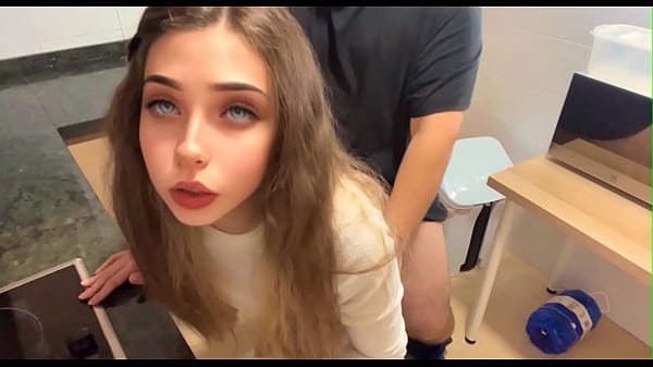 While I clean the kitchen my roommate puts his small cock in me, he enjoys fucking me and giving me a creampie