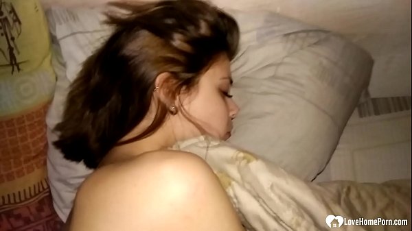 Since her stepbrother got quite horny, he woke her up for a round of shafting.  