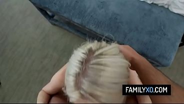 Skinny babe POV sex till orgasm with her stepdad