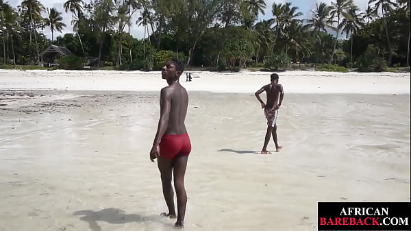 Skinny african twink barebacked until cumshot  