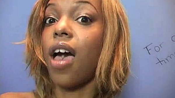 Glory gloryhole Black women sucking her first white dick 11
